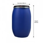 120 Litre Open Head Plastic Drum - Pack of 10 - Image 3
