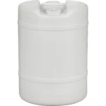15 Gallon Natural Tight Head Plastic Drum, UN Rated, 2" NPT & 2" Buttress Fittings
