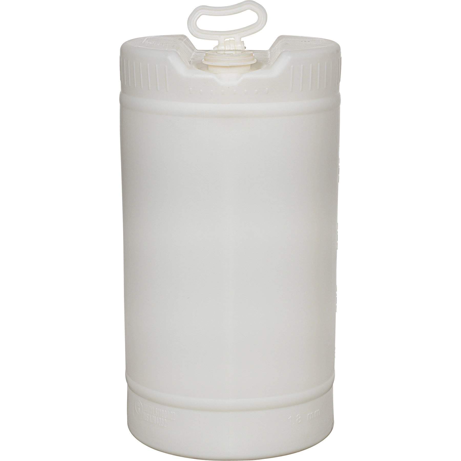 15 Gallon Natural Tight Head Plastic Drum, UN Rated, 2" & 3/4" Fittings - Image 1