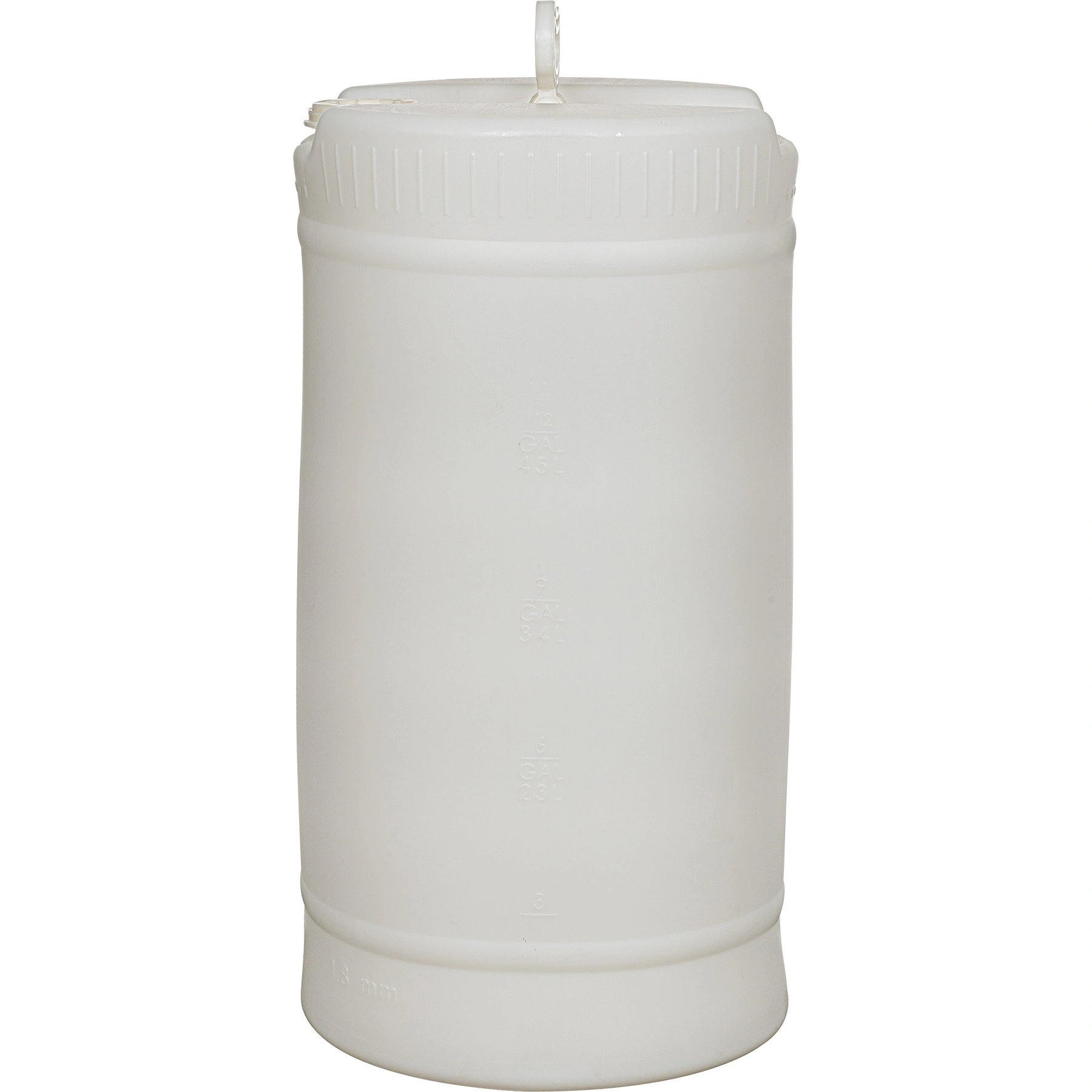 15 Gallon Natural Tight Head Plastic Drum, UN Rated, 2" & 3/4" Fittings - Image 2