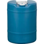 15 Gallon Blue Tight Head Plastic Drum, UN Rated, 2" NPS & 2" Buttress Fittings