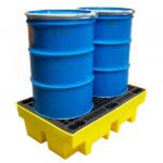 2 Drum Spill Pallet With Removable Grid - 240 Litre