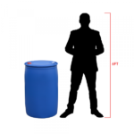 220 Litre Blue Plastic Barrel - Tight Head UN Approved - Image 4