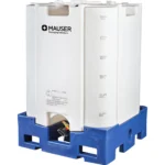 275 Gallon Plastic IBC Tote, UN Rated, 2" Stubby Ball Valve w/Viton Gasket