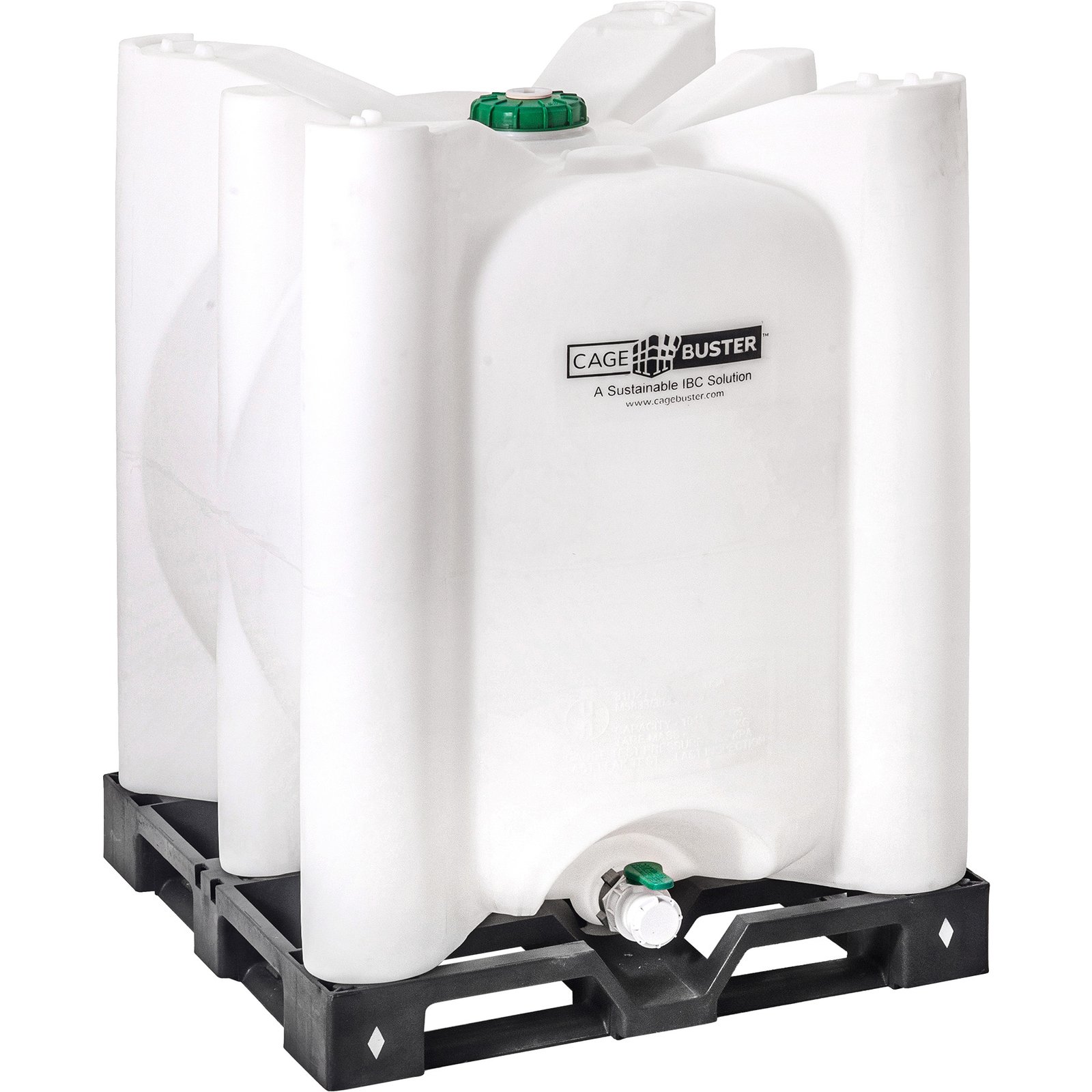 275-gallon_cagebuster-plastic-ibc-tote_un-rated_no-cage_with-pallet_26bcb2_1 275 Gallon CageBuster Plastic IBC Tote, New, UN Rated, No Cage, Recycled Pallet - Image 1