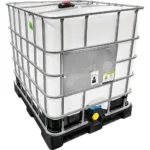 275 Gallon IBC Tote, Rebottled, UN Rated, 2" Camlock Valve, Plastic Pallet
