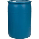 30 Gallon Blue Tight Head Plastic Drum, UN Rated, 2" NPS & 2" Buttress Fittings
