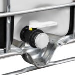 330 Gallon IBC Tote, Rebottled, UN Rated, 2" Camlock Valve, Steel/Composite Pallet - Image 3