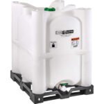 330 Gallon CageBuster Plastic IBC Tote, New, UN Rated, No Cage, Recycled Pallet