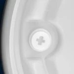 57 Gallon Blue Plastic Drum, UN Rated, 2" & 3/4" Fittings, Cover w/Lever Lock Ring Closure - Image 2