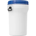 19.8 Gallon White Plastic Drum with Screw On Lid and Handles, UN Rated