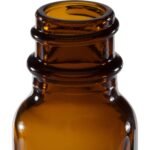 1/2 oz. Amber Boston Round Glass Bottle, 18mm 18-400 (Case Pack) - Image 3