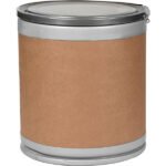 10 Gallon Fiber Drum, UN Rated, Steel Cover w/ Lever Lock Ring