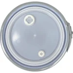 30 Gallon Blue Plastic Open Head Drum, UN Rated, Natural Cover w/Lever Lock Ring, 2" & 3/4" Fittings - Image 2