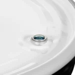 55 Gallon Steel Open Head Drum, Black, Unlined, UN Rated, White Cover w/Bolt Ring, 2" & 3/4" Fittings - Image 3