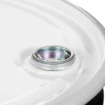 55 Gallon Steel Open Head Drum, Black, Unlined, UN Rated, White Cover w/Bolt Ring, 2" & 3/4" Fittings - Image 4