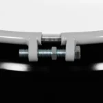 55 Gallon Steel Open Head Drum, Black, Unlined, UN Rated, White Cover w/Bolt Ring, 2" & 3/4" Fittings - Image 5