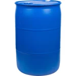 55 Gallon Blue Tight Head Plastic Drum, UN Rated, 2" NPT & 2" Buttress Fittings