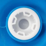 55 Gallon Blue Tight Head Plastic Drum w/PCR, UN Rated, 2" NPS & 2" Buttress Fittings - Image 2