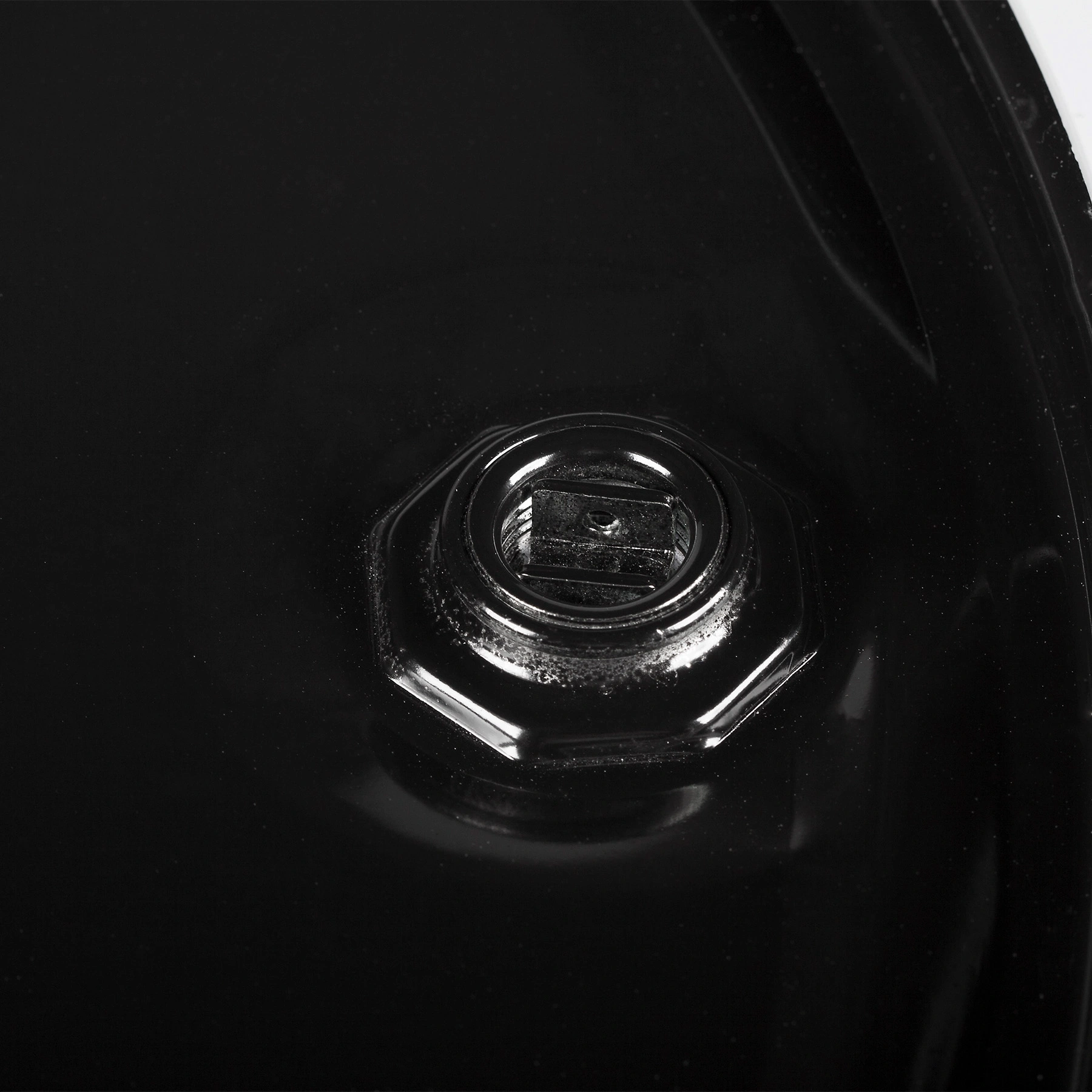 55 Gallon Steel Drum, Black, UN Rated, Unlined, 20GA, Cover w/Bolt Ring, 2" & 3/4" Fittings - Image 3