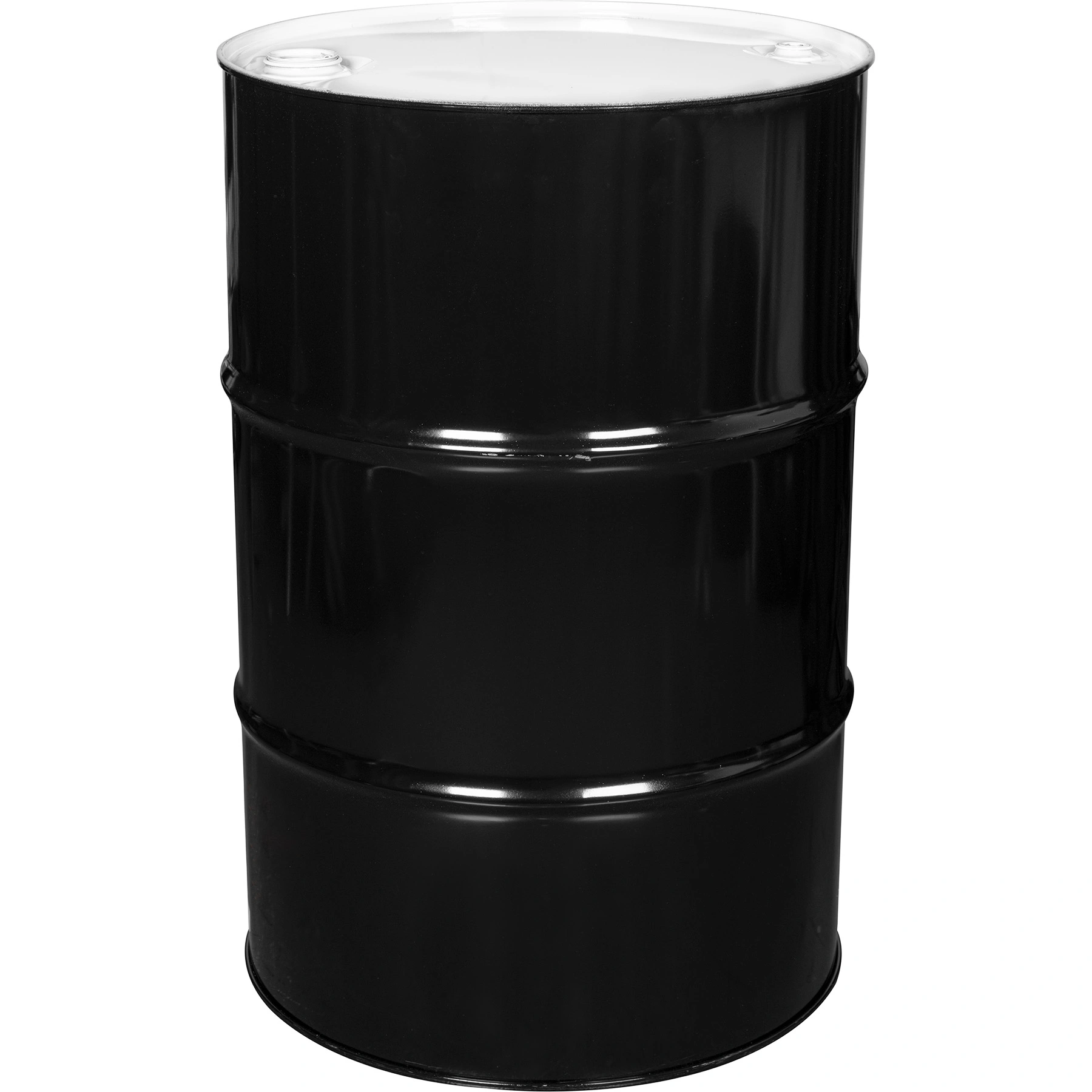 55_gallon_tight_head_steel_drum_un_rated_2_22_3_4_22_fittings_buna_gasket_unlined_26w55t_1 55 Gallon Black Tight Head Steel Drum, UN Rated, 2" & 3/4" Fittings, Buna Gasket, Unlined - Image 1