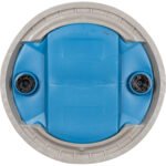 55 Gallon Blue Plastic Tight Head Drum, UN Rated, 2" Buttress Fittings - Image 2