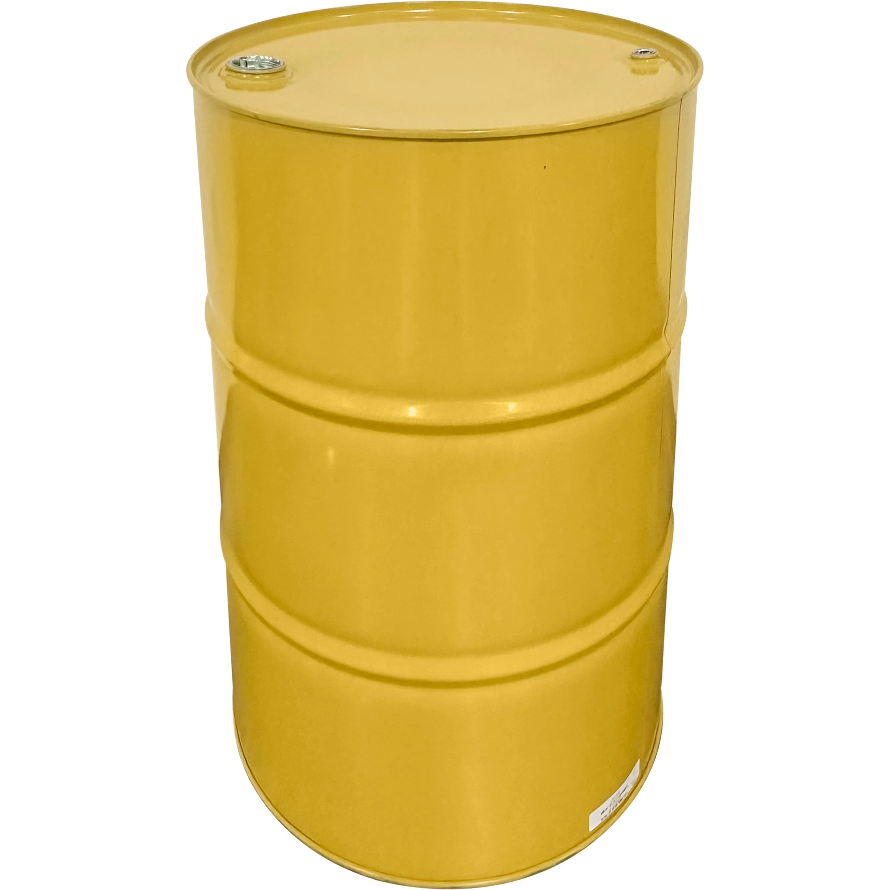 55gal-tight-head_yellow-body_yellow-top_unlined-carbon-steel-drum_18-22-18-gauge_2in-and-0.75in- 55 Gallon Yellow Tight Head Steel Drum, UN Rated, 2" & 3/4" Fittings, Buna Gasket, Unlined - Image 1
