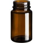 2.5 oz. (75 cc) Amber Glass Packer Bottle, 38mm 38-400
