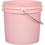 2 Gallon Pink Plastic Pail with Metal Handle (P4 Series) - Image 2