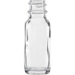 1/2 oz. Clear Boston Round Glass Bottle, 18mm 18-400
