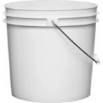 2 Gallon White Plastic Pail with Metal Handle (P5 Series) - Image 2