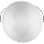 2 Gallon White Plastic Pail with Metal Handle (P5 Series) - Image 3