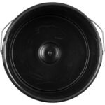 1 Gallon Black Regrind Plastic Pail w/ Metal Handle - Image 3