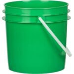 1 Gallon Green Plastic Pail with Plastic Handle (P5 Series) - Image 2
