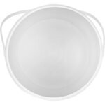 1 Gallon White Plastic Pail with Plastic Handle (P5 Series) - Image 3