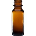 1/2 oz. Amber Boston Round Glass Bottle, 18mm 18-400