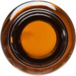 1/2 oz. Amber Boston Round Glass Bottle, 18mm 18-400 - Image 2