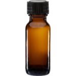 1/2 oz. Amber Boston Round Glass Bottle, 18mm 18-400 - Image 5