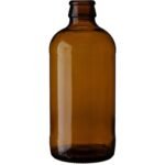 12 oz. (355 ml) Amber Glass Stubby Beer Bottles, Pry-Off Crown, 26-611, 24/cs - Image 2