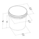 2 Gallon Red Plastic Pail with Metal Handle (P4 Series) - Image 4