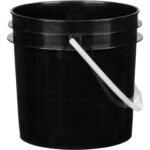 1 Gallon Black Plastic Pail with Plastic Handle (P5 Series) - Image 3