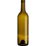 750 ml Antique Green Bordeaux Wine Bottles, Punted Bottom, Cork