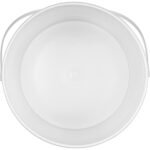 2 Gallon White Plastic Pail with Plastic Handle (P5 Series) - Image 3