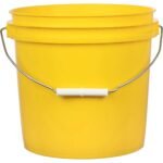 2 Gallon Yellow Plastic Pail with Metal Handle (P4 Series)