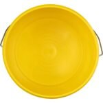 2 Gallon Yellow Plastic Pail with Metal Handle (P4 Series) - Image 3