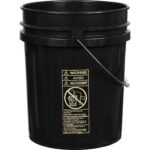 5 Gallon Black Plastic Pail (90 mil), w/Metal Handle (P6 Series)