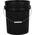 5 Gallon Black Plastic Pail (90 mil), w/Metal Handle (P6 Series) - Image 3