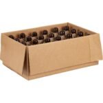 12 oz. (355 ml) Amber Glass Stubby Beer Bottles, Pry-Off Crown, 26-611, 24/cs