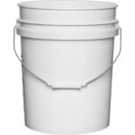 5 Gallon White Plastic Pail (90 mil), w/Metal Handle (P6 Series) - Image 2