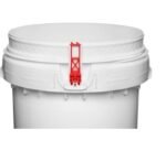 12 Gallon White Plastic Drum, Taper Sided, Threaded Opening, Life Latch, UN Rated - Image 3